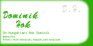 dominik hok business card